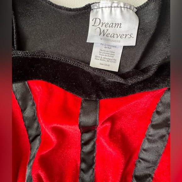 Dream Weavers girl’s Can Can Costume for Halloween color Red. Size 4-6T. - Picture 8 of 8